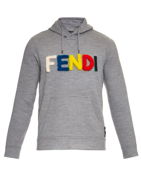 fendi mens hoodie|Fendi men's gray pullover hoodie.